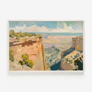 Mesa Verde National Park Print, Colorado Scenery Poster, Rustic Home Decor, Mesa Over Desert, High Desert Print, Colorado Landscape Art