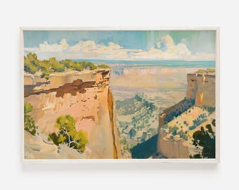 Mesa Verde National Park Print, Colorado Scenery Poster, Rustic Home Decor, Mesa Over Desert, High Desert Print, Colorado Landscape Art