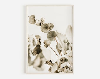 Eucalyptus Branch, Botanical Print, Eucalyptus Wall Art, Green Leaves Print, Botanical Art Print, Eucalyptus Photo, Digital Print, Printable