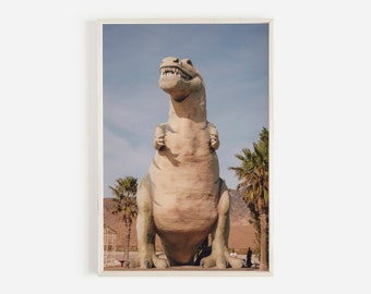 Cabazon Dinosaurs, Palm Springs Wall Art, Desert Landscape, California Wall Art, Dinosaur Poster, Boho Desert Print, Downloadable Art