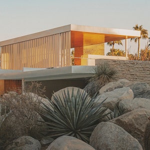 Mid Century Modern Architecture, Desert House Print, Palm Springs Wall Art, Mid Century House, Desert Landscape, Downloadable Print image 5