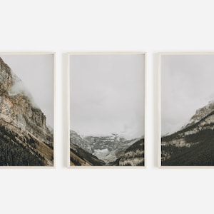 3 Piece Print Set, Landscape Print, Set of 3 Prints, Mountain Wall Art, Landscape Mountain Poster, Rustic Wall Decor, Landscape Printable