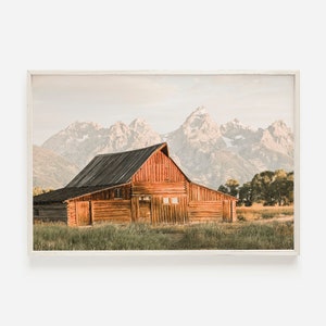 Mormon Row Wyoming, Yellowstone Barn, Wyoming Landscape, Mormon Row Photography, Yellowstone Wyoming, Mormon Row Digital Print