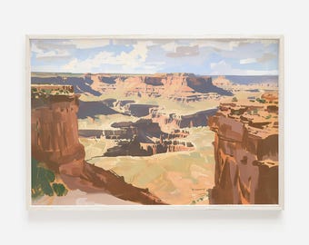 Canyonlands National Park Print, Utah Desert Painting, Southwest Home Decor, Canyonlands Scenery, Southern Utah Print, Desert Canyon Decor