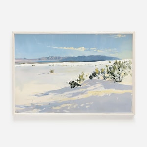 White Sands National Park Print, New Mexico Home Decor, Southwest Scenery, White Sands Poster, Southwest National Park, New Mexico Painting