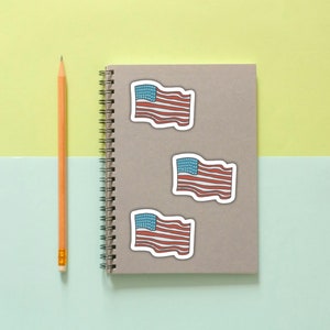 Patriotic American Flag Sticker Fourth of July Decal USA Sticker Red White and Blue Decal Independence Day Craft Fourth of July Craft