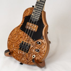 Sparrow Thunderbird 3D Carved Mahogany &quot;Roots&quot; Steel String Tenor Electric Ukulele (Built to order, ships in 14 days)