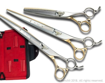 Kenchii Grooming - Lisa Leady 8.0 Shear Set-Straight, Curved, Thinner, Case