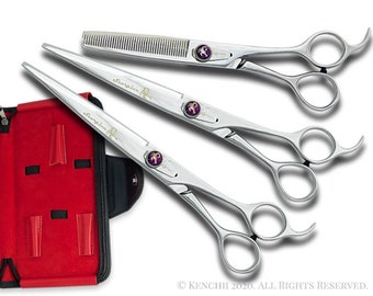 Kenchii Grooming - Scorpion 7" Super Set-Straight, Curved, Thinner, & Case