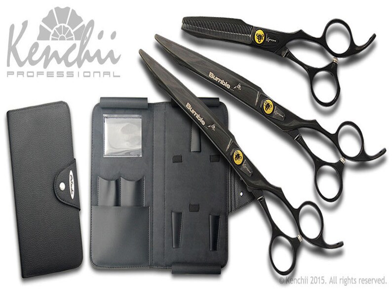 Kenchii Grooming Bumble Bee 8.0 Shear Setstraight, Curved, Thinner