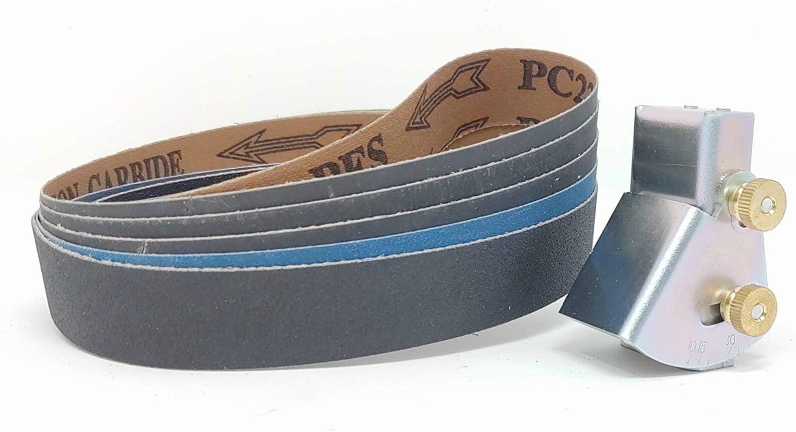 Knife Sharpening Angle Guide Pack 1x30 Belt Sander Guide & 5 Sanding