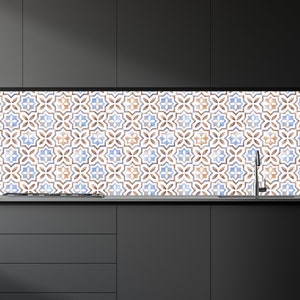 Moroccan Watercolor Pattern, Removable Wallpaper, Peel and Stick, Wall Decor.
