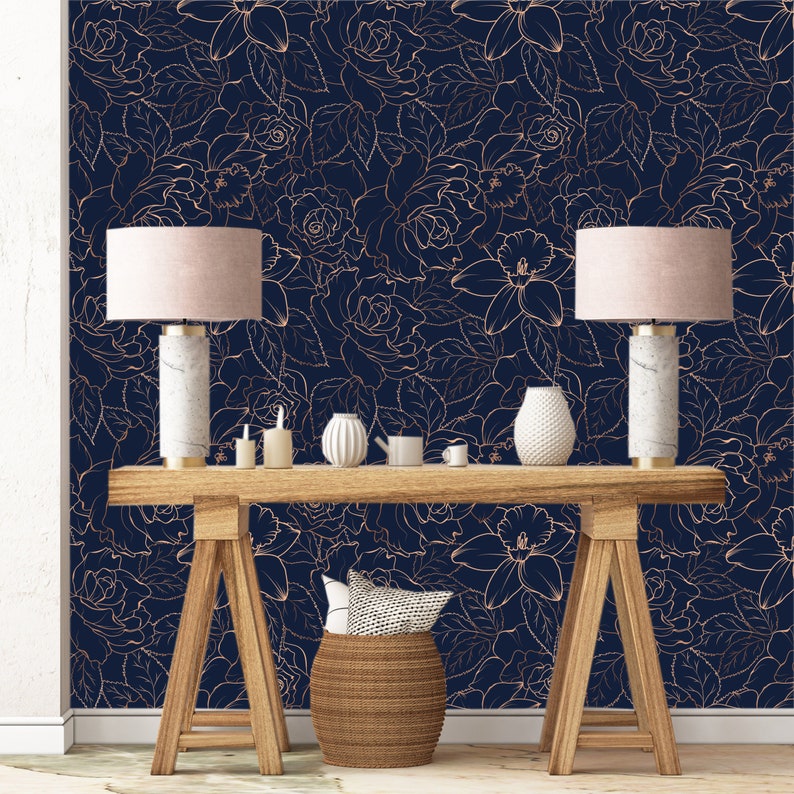 Rose Peony Daffodil Narcissus Bloom Blossomremovable Etsy