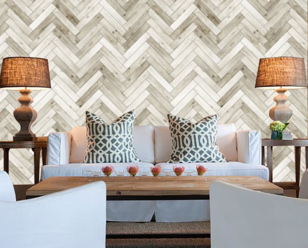 Natural Parquet Removable Wallpaperpeel and Stick Wallpaper Etsy