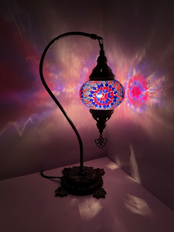 FREE Delivery Led Bulb Turkish Moroccan Mosaic Red and Blue