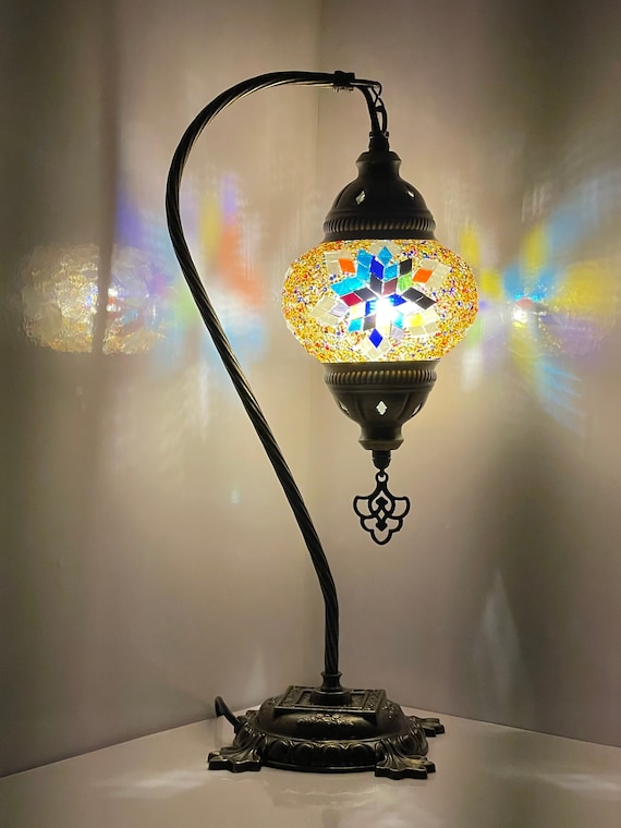 FREE Delivery Led Bulb Turkish Moroccan Mosaic Golden Colourful