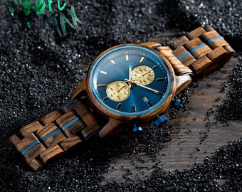 montre en bois gravée, montre personnalisée, montre en bois pour homme, montres personnalisées pour homme, montre steampunk, cadeau d'anniversaire en argent véritable pour homme