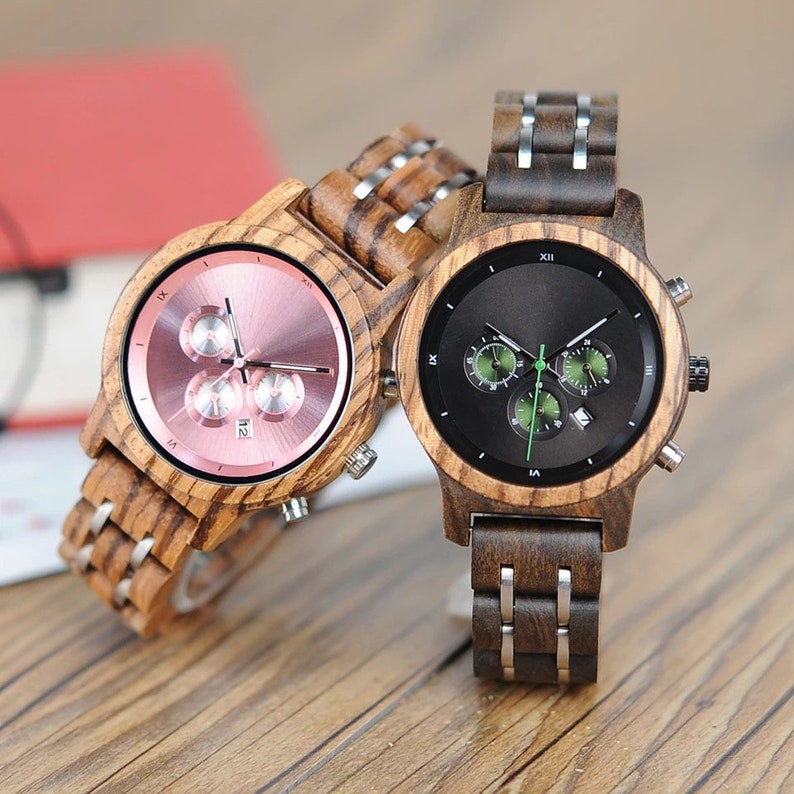 Minimalist Women's Watches Personalized Wooden Watch for women Engraving Unique Watch Anniversary Gift for her image 10