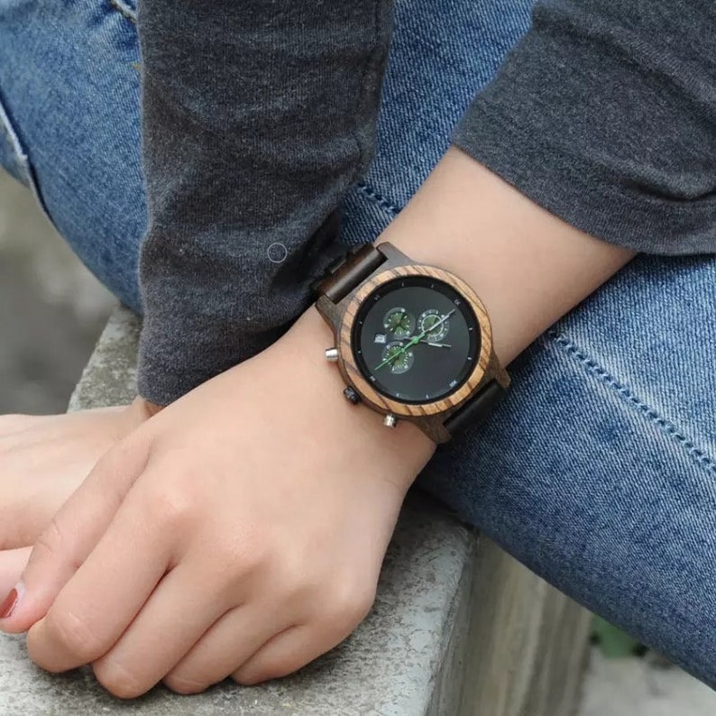 Minimalist Women's Watches Personalized Wooden Watch for women Engraving Unique Watch Anniversary Gift for her image 9