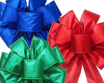 Radiant Metallic Bows – Wired Christmas Wreath Bows - Wreaths, Lanterns, Signs, Crafts, Gifts, Holiday Decorating