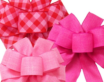 Easter Bow Set Spring Wreath Bows Easter Basket Bows Easter Bows for wreath Pink black Bows Bow for Lantern Colorful Bows for Wreath