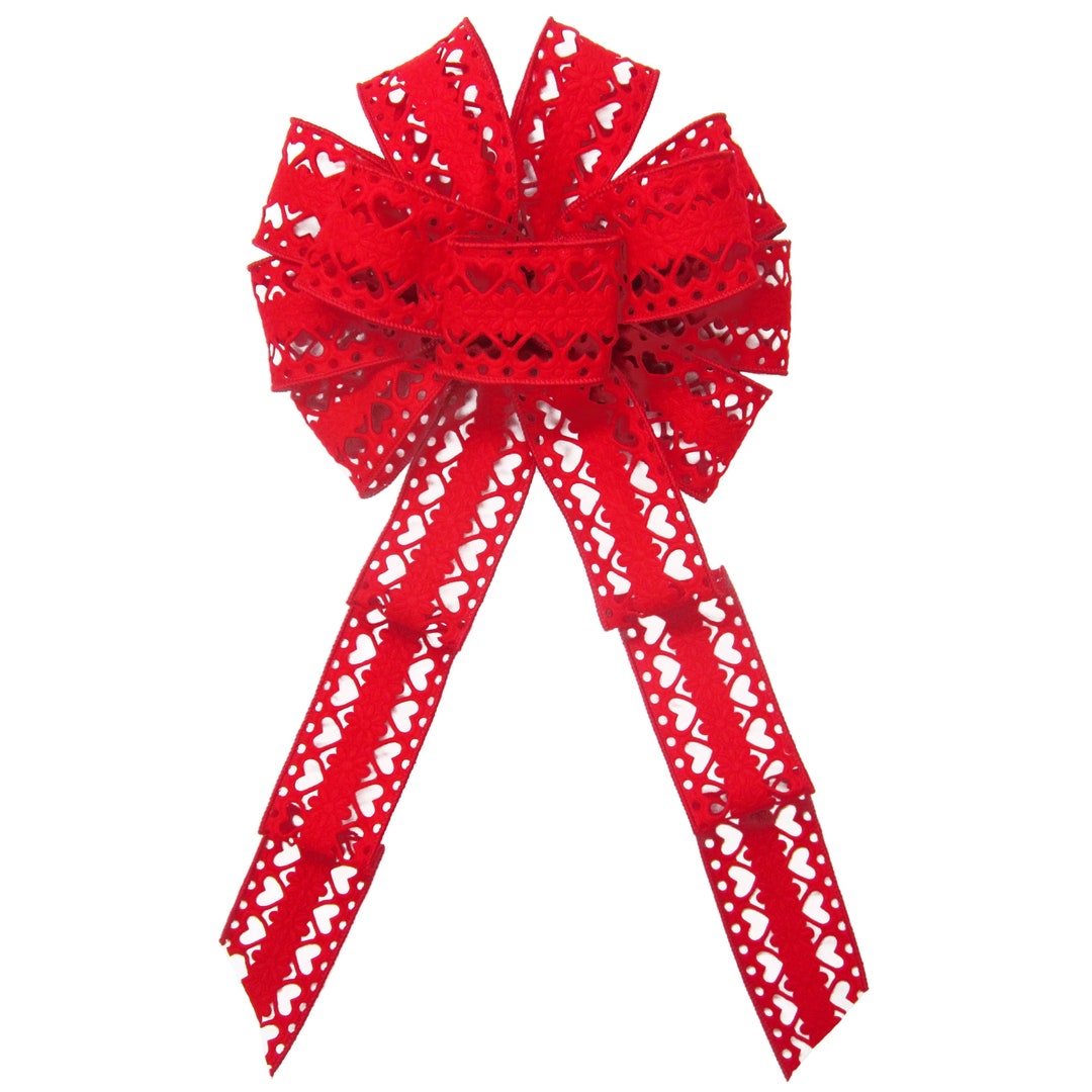 Red Felt Hearts Cutout Valentines Day
