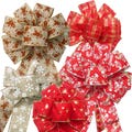 Wired Christmas Bows - Gingerbread, Sparkle Plaid, Peppermint, Snowflake, Stars