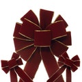 Indoor Outdoor Burgundy Velvet Wreath Bows - Wired Velvet Christmas Bows for Wreaths, Lanterns, Signs, Garland, Christmas Trees, Crafts