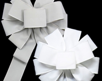 Outdoor Velvet Bows - Wired Christmas Wreath Ribbons, Lanterns, Signs,  Wedding Reception Decorations, Spring Crafts