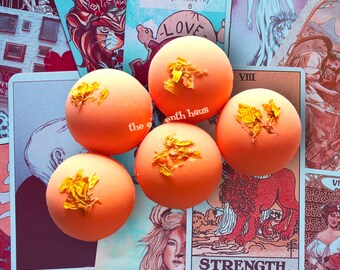 PREORDER Strength Tarot Bath Bomb | Witchy Tarot Gifts | Leo Astrology