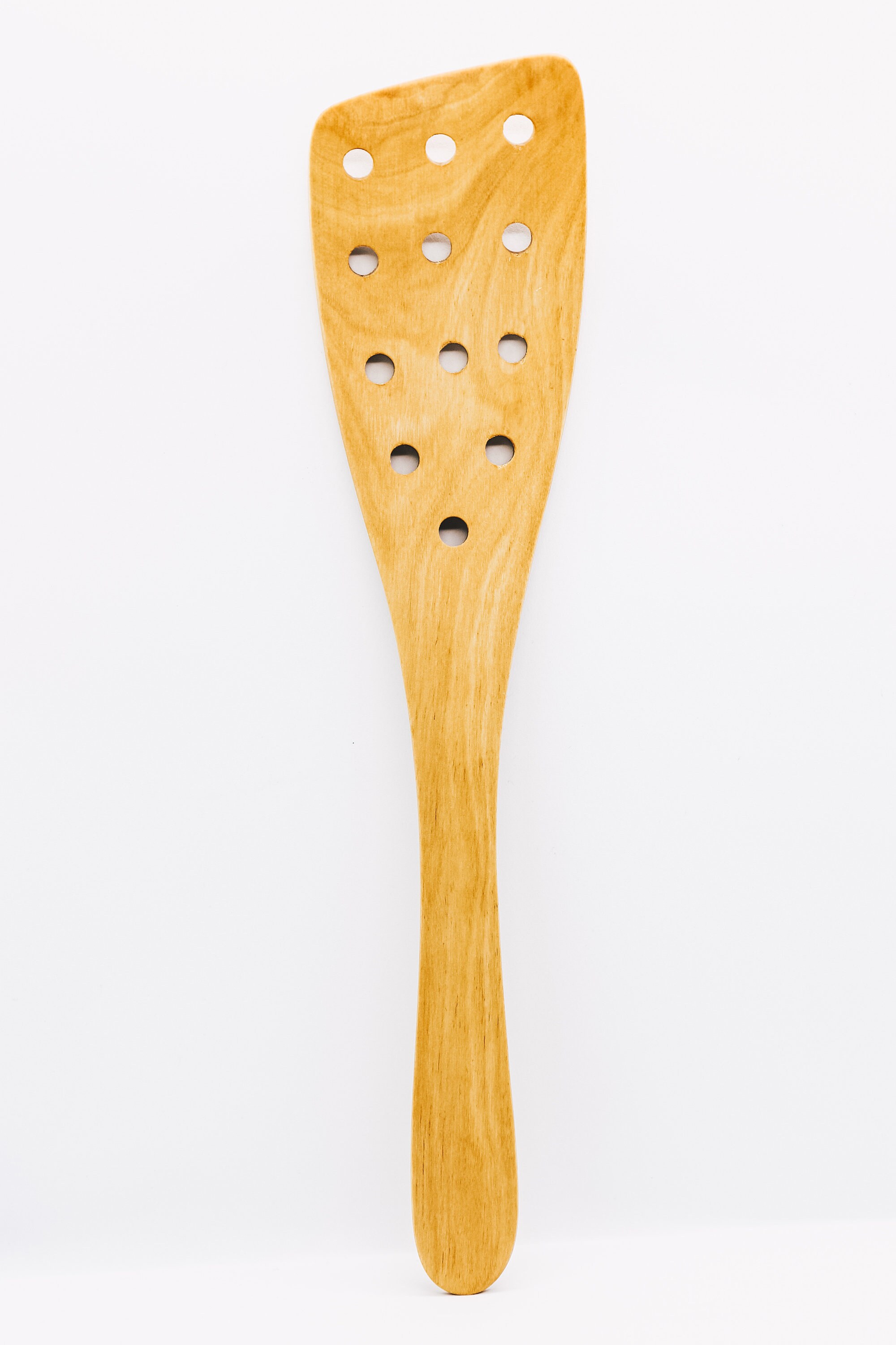 Cooking Spatula 13/ 12 holes /Italian Olive wood / Etsy