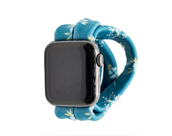 Azure Garden Yoga Band® for Apple Watch Series (All), Samsung Galaxy, & Fitbit Versa, 38mm 40mm 41mm 42mm 44mm 45mm - Dót Outfitters