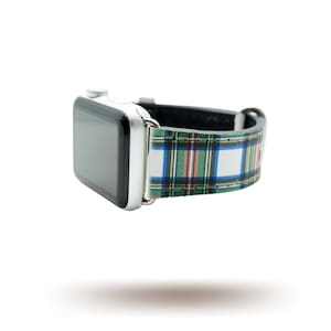 Stewart Tartan Plaid Vegan Leather Apple Watch Band | Series 1, 2, 3, 4, 5, 6, 7 | Fits 38, 40, 41, 42, 44, 45mm - Dót Outfitters