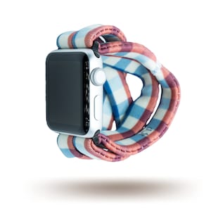 Americana Gingham Yoga Band® for Apple Watch All Versions, Samsung Galaxy, & Fitbit Versa, 38mm 40mm 41mm 42mm 44mm 45mm - Dót Outfitters
