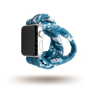 Blue Tie Dye Yoga Band® for Apple Watch Series All Versions, Samsung Galaxy, & Fitbit Versa, 38mm 40mm 41mm 42mm 44mm 45mm - Dót Outfitters