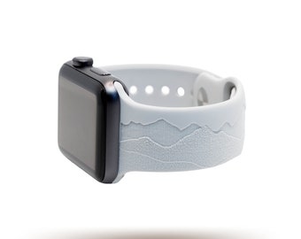Rocky Mountain Apple Watch Band | Engraved Watch Band | Silicone Watch Band | Compatible with Apple Series 6,5,4,3,2 | 38mm 40mm 42mm 44mm