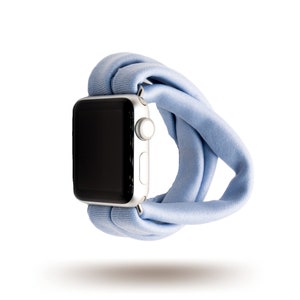 Light Blue Yoga Band® for Apple Watch Series (All), Samsung Galaxy, & Fitbit Versa, 38mm 40mm 41mm 42mm 44mm 45mm 46 mm- Dót Outfitters