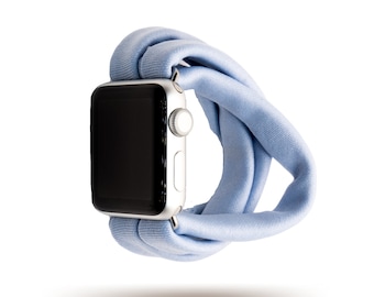 Light Blue Yoga Band® for Apple Watch Series (All), Samsung Galaxy, & Fitbit Versa, 38mm 40mm 41mm 42mm 44mm 45mm 46 mm- Dót Outfitters