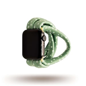Mint Green Dots Yoga Band® for Apple Watch Series (All), Samsung Galaxy, & Fitbit Versa, 38mm 40mm 41mm 42mm 44mm 45mm - Dót Outfitters