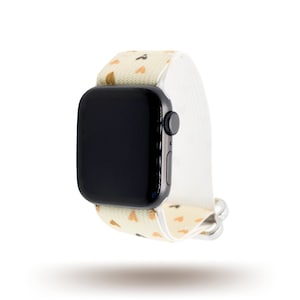 Hearts & Cream | Adjustable Elastic | Apple Watch Series 1-7 | Fitbit Versa 1-3 | Samsung Galaxy | 38mm 40mm 42mm 44mm 45mm