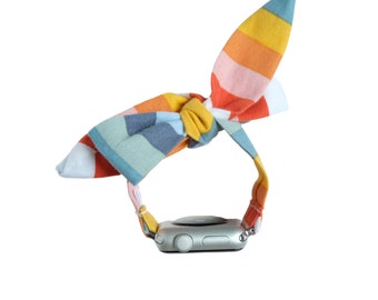 She's A Rainbow Color Stripe Wrap Band for Apple or Fitbit Versa - Dót Outfitters