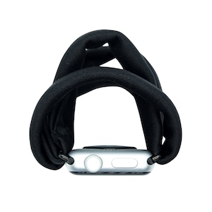 Black Yoga Band® Women's Apple Watch Series 1-8, Fitbit Versa 1-3, Samsung Galaxy, 38mm 40mm 41mm 42mm 44mm 45mm - Dót Outfitters