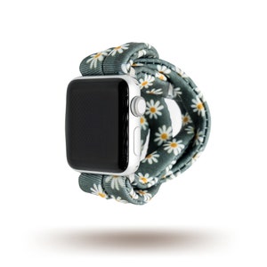 Peppercorn Daisies Yoga Band® for Apple Watch Series (All), Samsung Galaxy, & Fitbit Versa, 38mm 40mm 41mm 42mm 44mm 45mm - Dót Outfitters