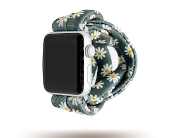 Peppercorn Daisies Yoga Band® for Apple Watch Series (All), Samsung Galaxy, & Fitbit Versa, 38mm 40mm 41mm 42mm 44mm 45mm - Dót Outfitters