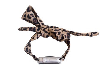 Women's Patterned 38, 40, 41, 42, 44 45 46 49 mm Apple Watch Band Wrap - Dót Outfitters - leopard print