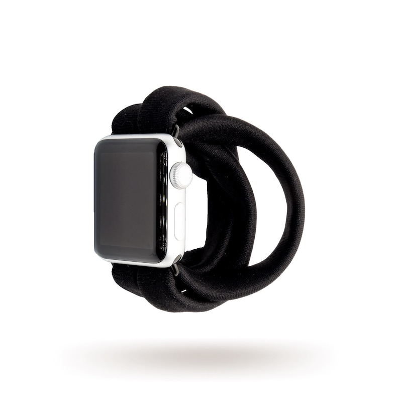 Black Yoga Band® Women's Apple Watch Series 1-8, Fitbit Versa 1-3, Samsung Galaxy, 38mm 40mm 41mm 42mm 44mm 45mm - Dót Outfitters
