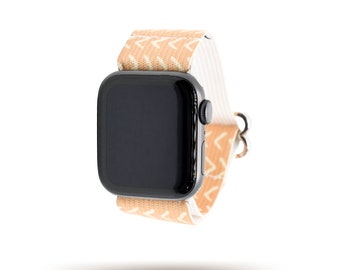 Peach Deltas | Adjustable Elastic | Apple Watch Series 1-7 | Fitbit Versa 1-3 | Samsung Galaxy | 38mm 40mm 41mm 42mm 44mm 45mm