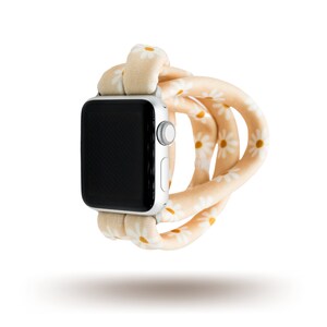 Apricot Daisies Yoga Band® for Apple Watch Series All Versions, Samsung Galaxy, & Fitbit Versa, 38mm 40mm 41mm 42mm 44mm 45mm-Dót Outfitters