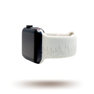 Northwest Pines Watch Band | Engraved Watch Band | Silicone Watch Band | Compatible with all Apple Watch Series | 38mm 40mm 41mm 42mm 44mm