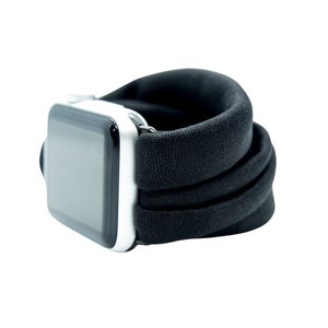 Black Yoga Band® Women's Apple Watch Series 1-8, Fitbit Versa 1-3, Samsung Galaxy, 38mm 40mm 41mm 42mm 44mm 45mm - Dót Outfitters